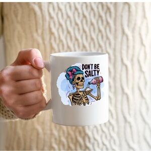 Skeleton Design White Mug